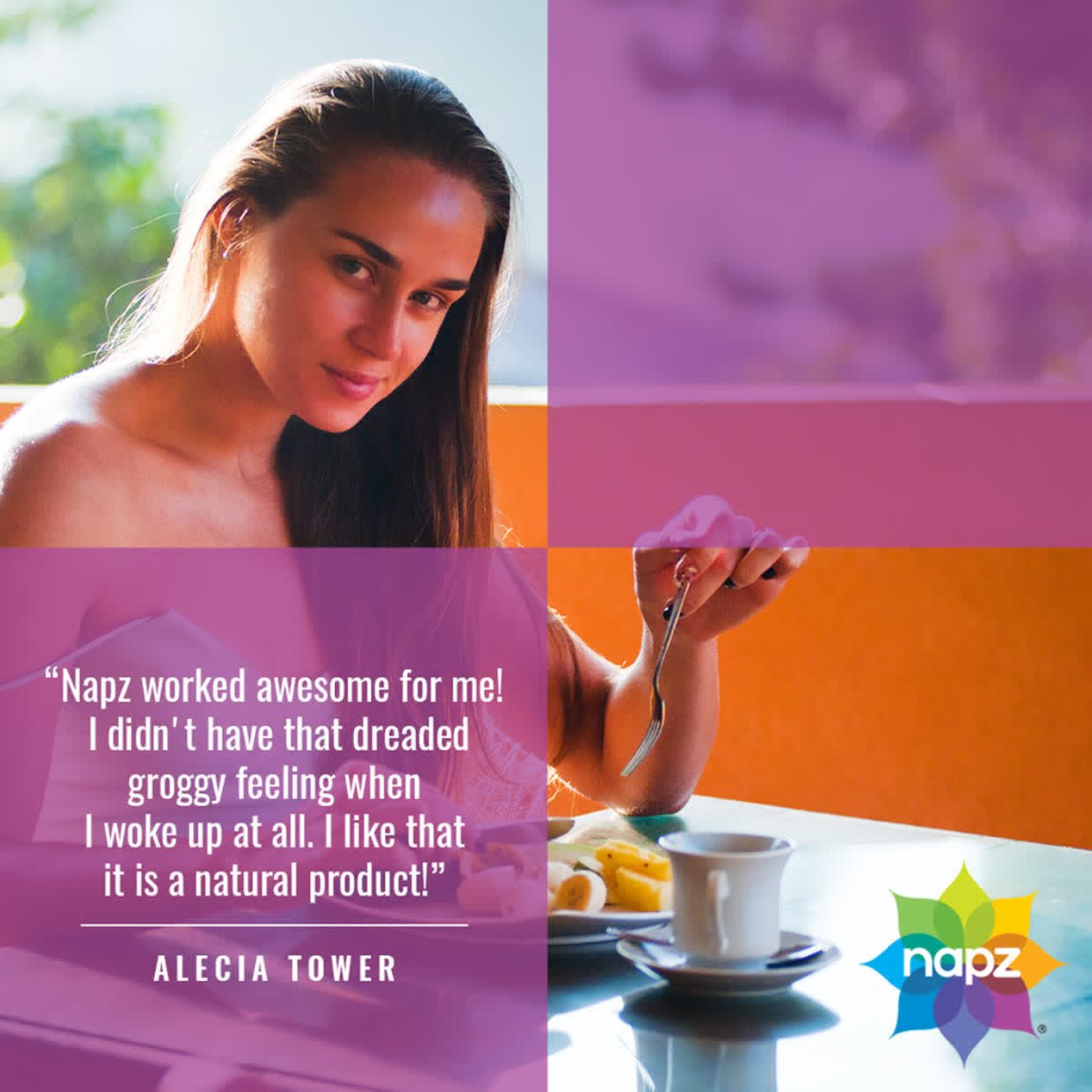 NapzSleepAid's tweet photo. #TestimonialTuesday Real customer review from Alecia Tower. Get yours here: https://t.co/aR46wywVaa #zzz #sleep #sleepless #melatonin https://t.co/kcILlwnbW8