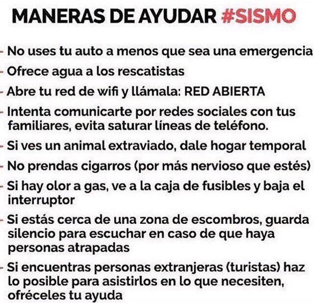Ayudemos de todas las maneras posibles. Esto es importante para tener en mente.