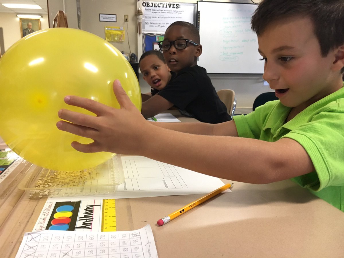 Can you feel it? The excitement for #STEM is real <a href="/MPS_Verplanck/">Verplanck Elementary</a>. Ss are investigating with static electricity and the results - shocking! 😁