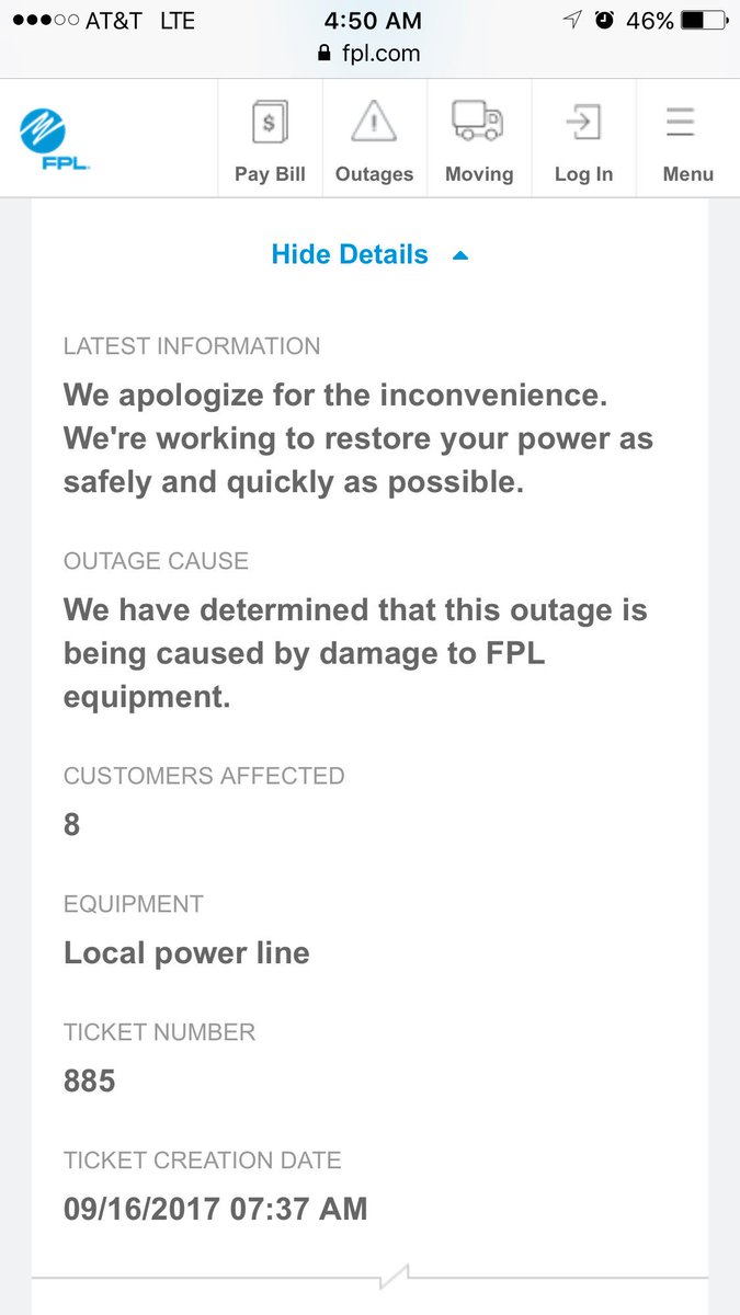 AleiaElle's tweet photo. @FPL_Newsroom @insideFPL @CutlerBaySocial The 11:45 deadline is a joke. FPL will not provide answers to real restoration time.  This is an ongoing problem that has been neglected! https://t.co/sipyFU0HVK