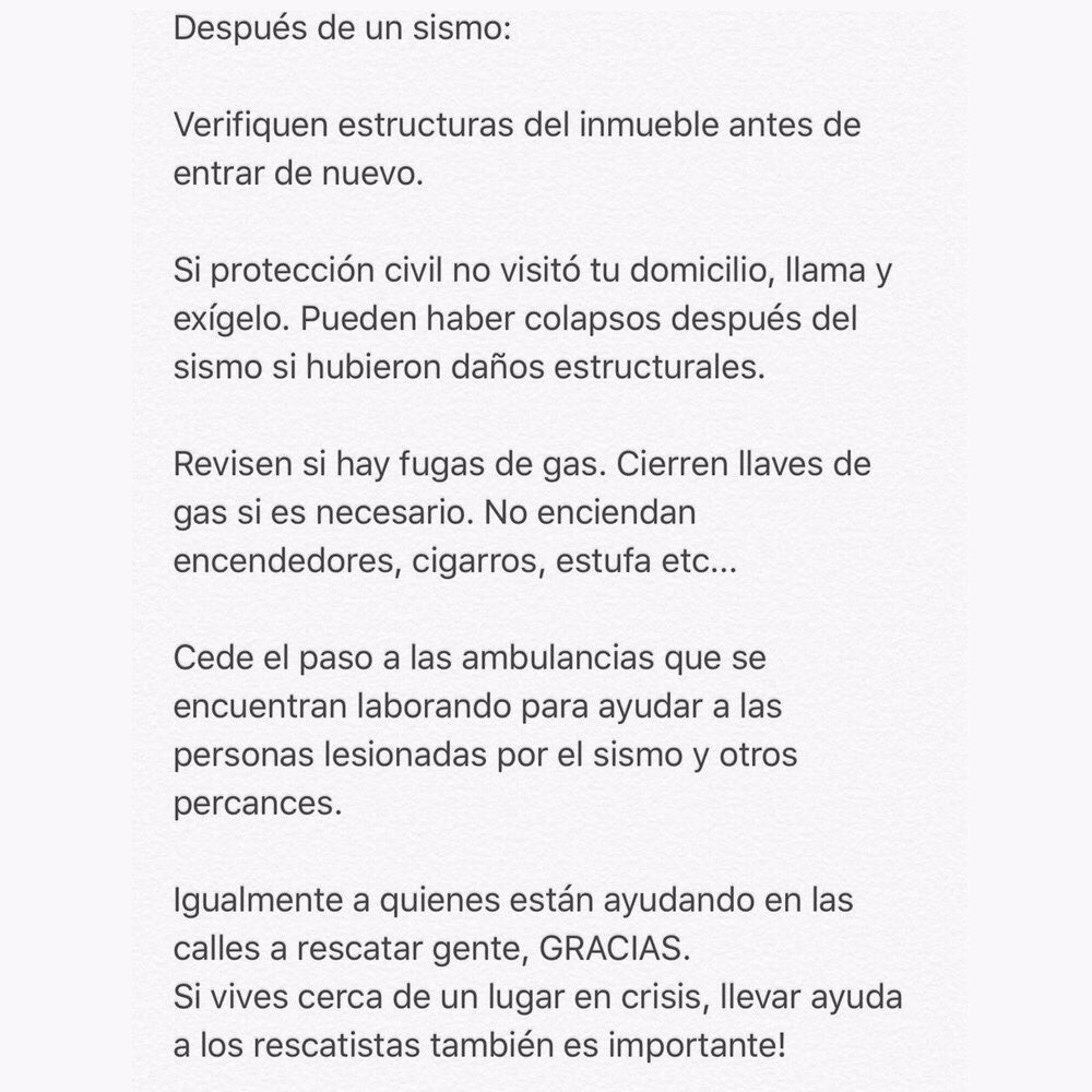 AlejandroSanz's tweet photo. Por favor compartan #Mexico estamos con ustedes #FuerzaMexico #PrayForMexixo 🙏 https://t.co/vM9pwdXxXg https://t.co/3n6xSxTHIV