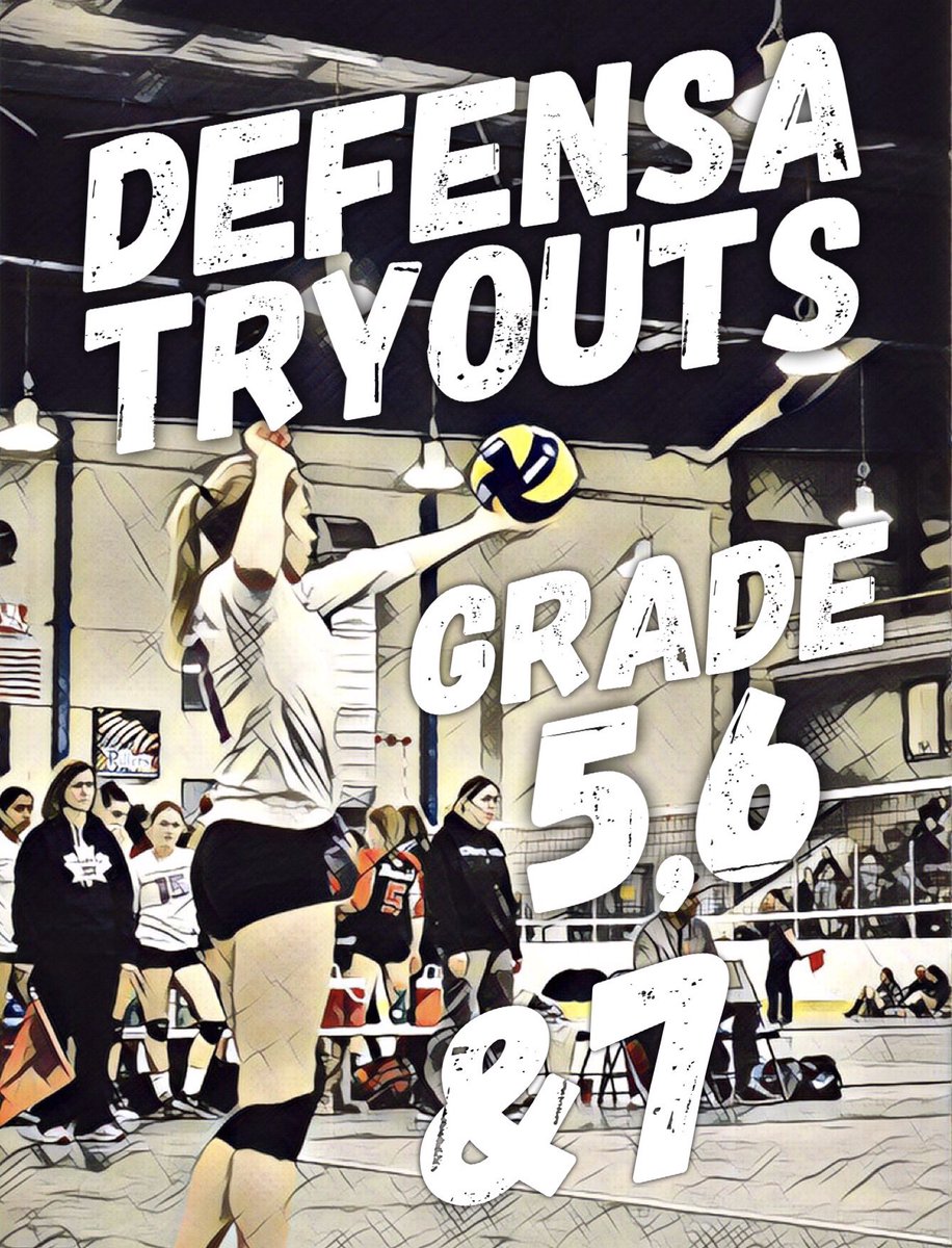 defensavb's tweet image. Are you in Grade 5, 6, or 7? Want to join a volleyball club this year?  Sign up on our site defensa.ca this week for tryouts.  It's FREE!