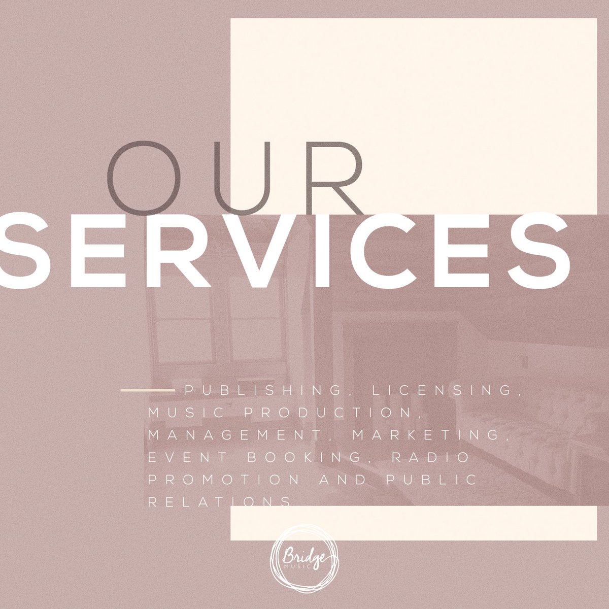 bridgemusicllc's tweet photo. Our Services: Publishing, licensing, music production, management, marketing, event booking, radio promotion &amp; public relations #bridgemusic https://t.co/9IbOYHAvMJ