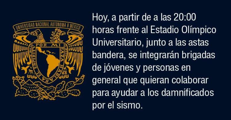 ¡Por favor compartir! ¡Brigadas! #MéxicoUnido #MexicoDePie