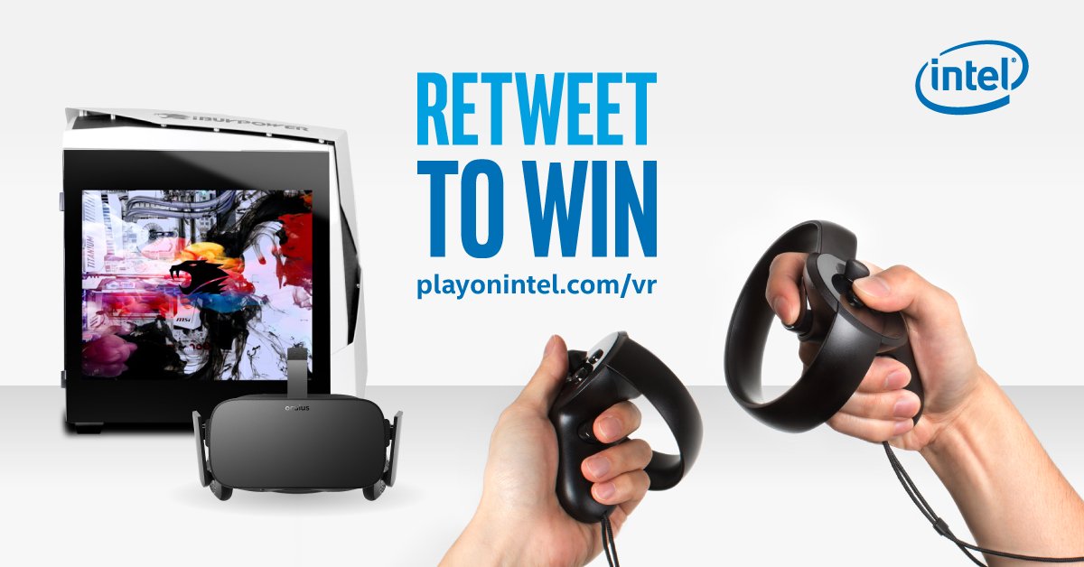 The @VRChallenger League #Contest is on! RT for your chance to win an #Intel-based #VR rig. Ends 10/01