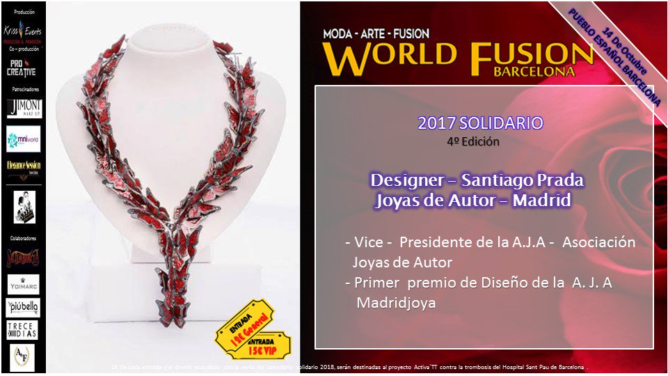 b_WorldFusion's tweet photo. Santiago Prada Vicepresidente de la A.J.A. Asociación de Joyeros de Autor de España . https://t.co/ZAXaD9QrZd