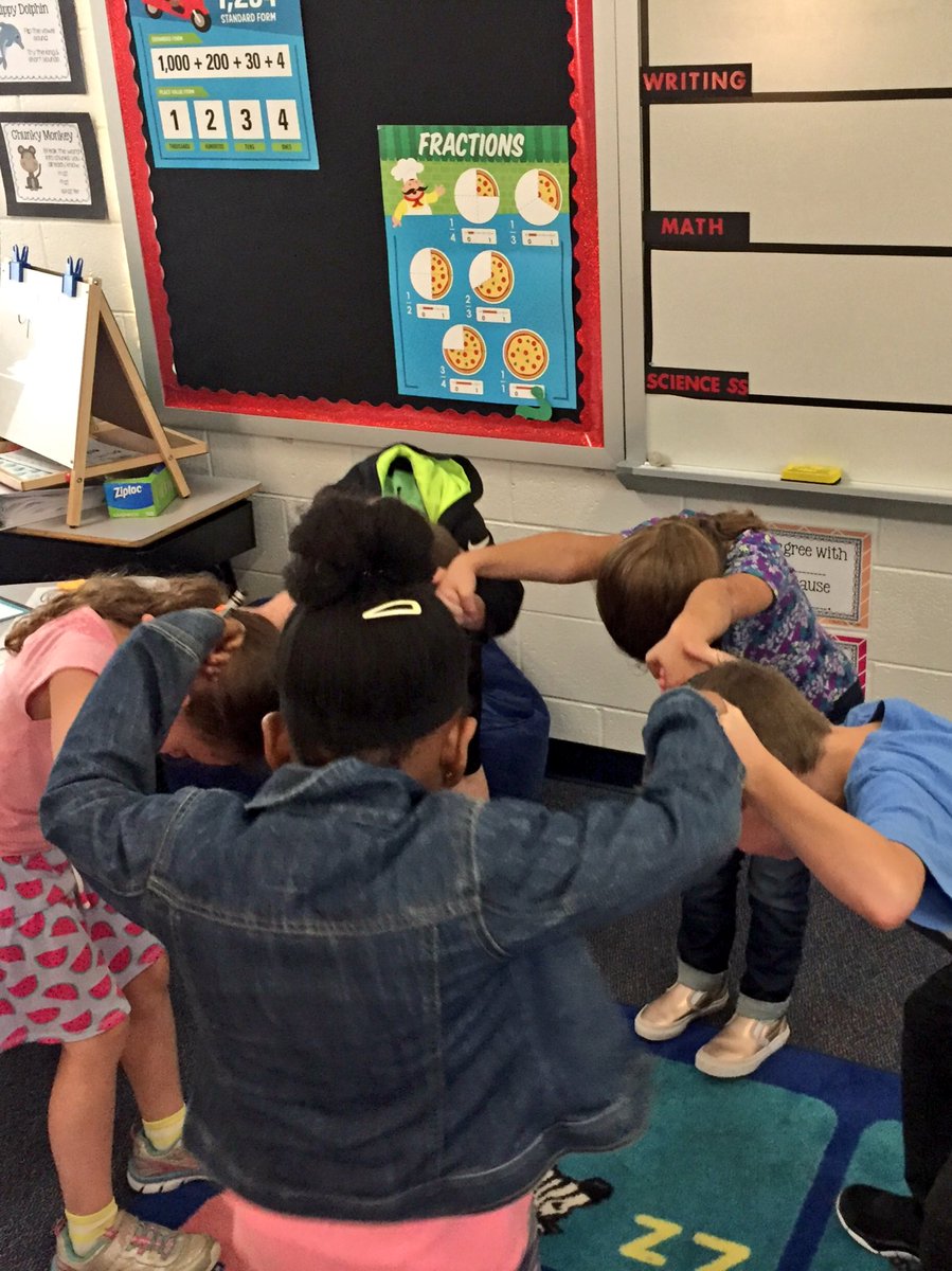 2nd graders work together creating skits to help them remember 3 reasons why people live in communities. #DolsenThinkers