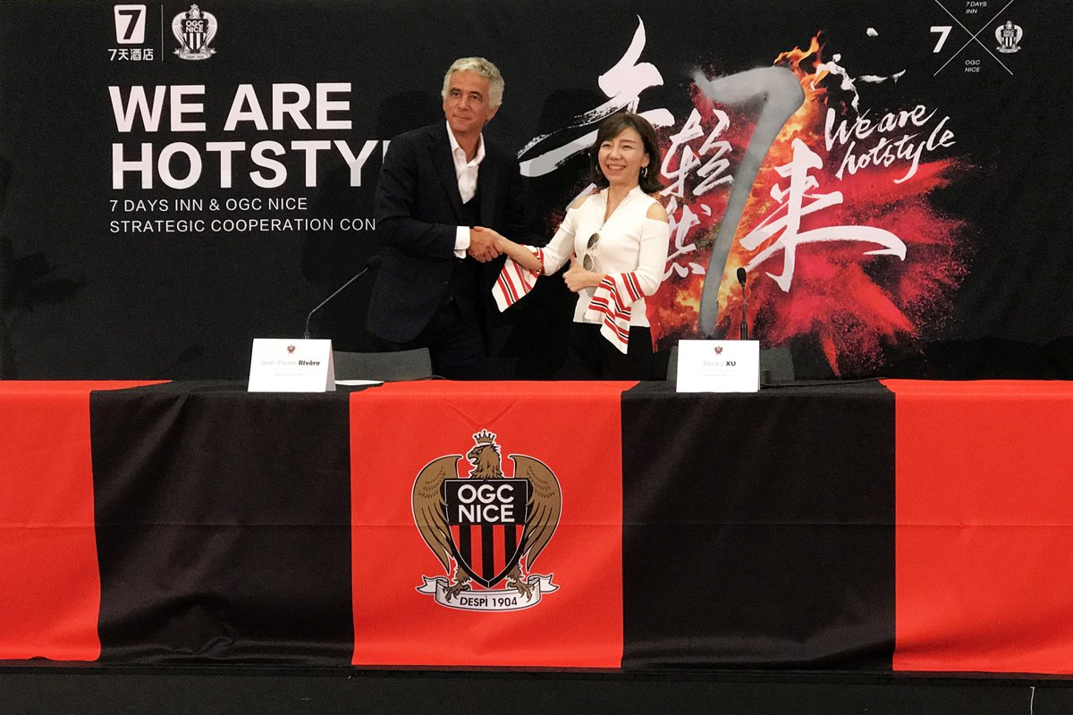 PlatenoGroup's tweet photo. 🎊🎉“WE ARE HOTSTYLE” 🏨+⚽️  #OCGNice #7DAYS 7Days Inn &amp; OGC Nice strategically cooperate in expanding global market -  https://t.co/fc6lROpr1l https://t.co/8OgECqVEmx