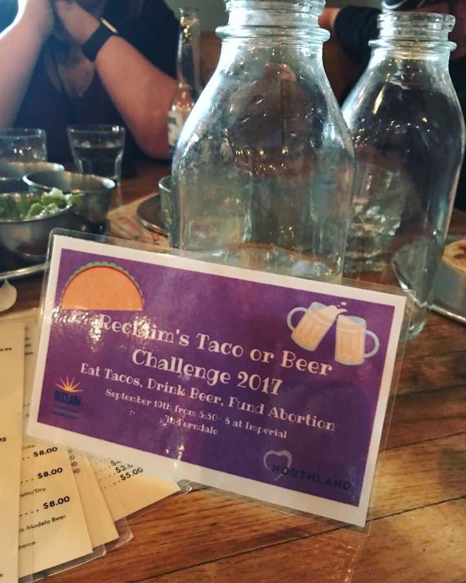 jenny_byer's tweet photo. I support @Reclaim_Project in #TOBC17 and nominate @SCHOUTOUT @VotePulver @emkelly for next Taco Tuesday (eat a ๐ฎ/drink a ๐บ/fund abortion) https://t.co/JRLCCODMOV