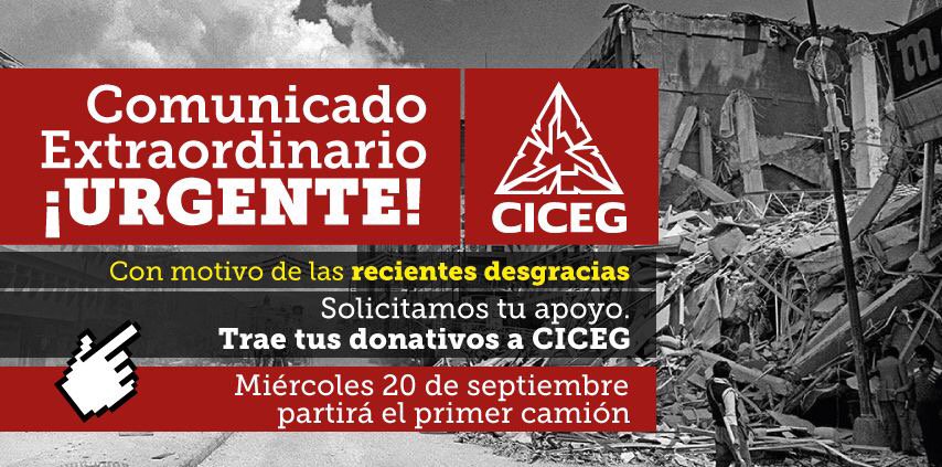 sapica_trst's tweet photo. #URGENTE Ayudemos a nuestra gente, nuestro centro de acopio en @CicegGuanajuato, mañana enviaremos los donativos AYUDANOS A AYUDAR 🇲🇽 #CDMX https://t.co/Eu8lnk3QTR