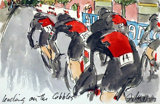 ArtofCycling's tweet photo. @Daniel87Oss A little #painting of @BMCProTeam racing in #Bergen2017, painted the team in #Doha2016 and in person in #richmond2015 https://t.co/pgN7xqqMt0