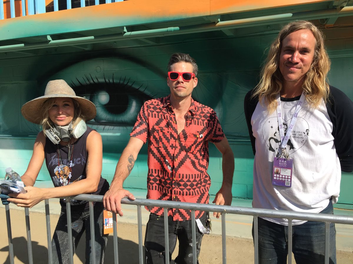 MakersQuarter's tweet photo. Amazing local artists Chris Konecki + @carlyealey who transformed #SILOSD crushed it at @KAABOODELMAR this weekend! https://t.co/cdCBaTusmK https://t.co/xQs9fq6I3n