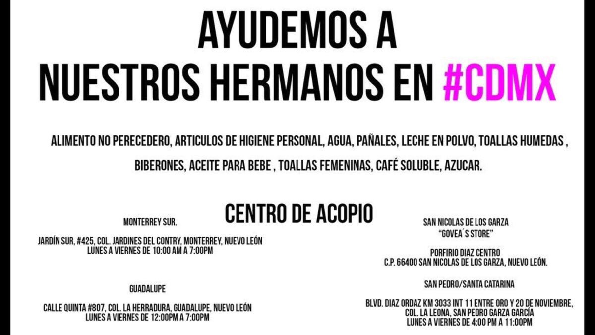 BCumberbatchMX's tweet image. Formas de ayudar, listado de centros de acopio y cuenta bancaria para donar a @CruzRoja_MX. #mexico 🇲🇽

RT and help Mexico! We need it!