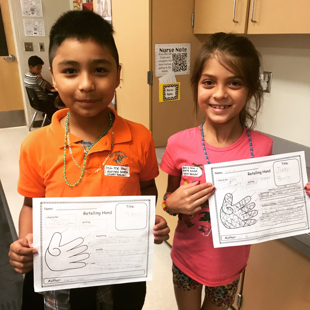mrskimstark's tweet photo. These two earned some SMART beads today for their incredibly thorough retell of a story!!! 👏👏👏 #allforcomanche https://t.co/7WH2sNHy3B