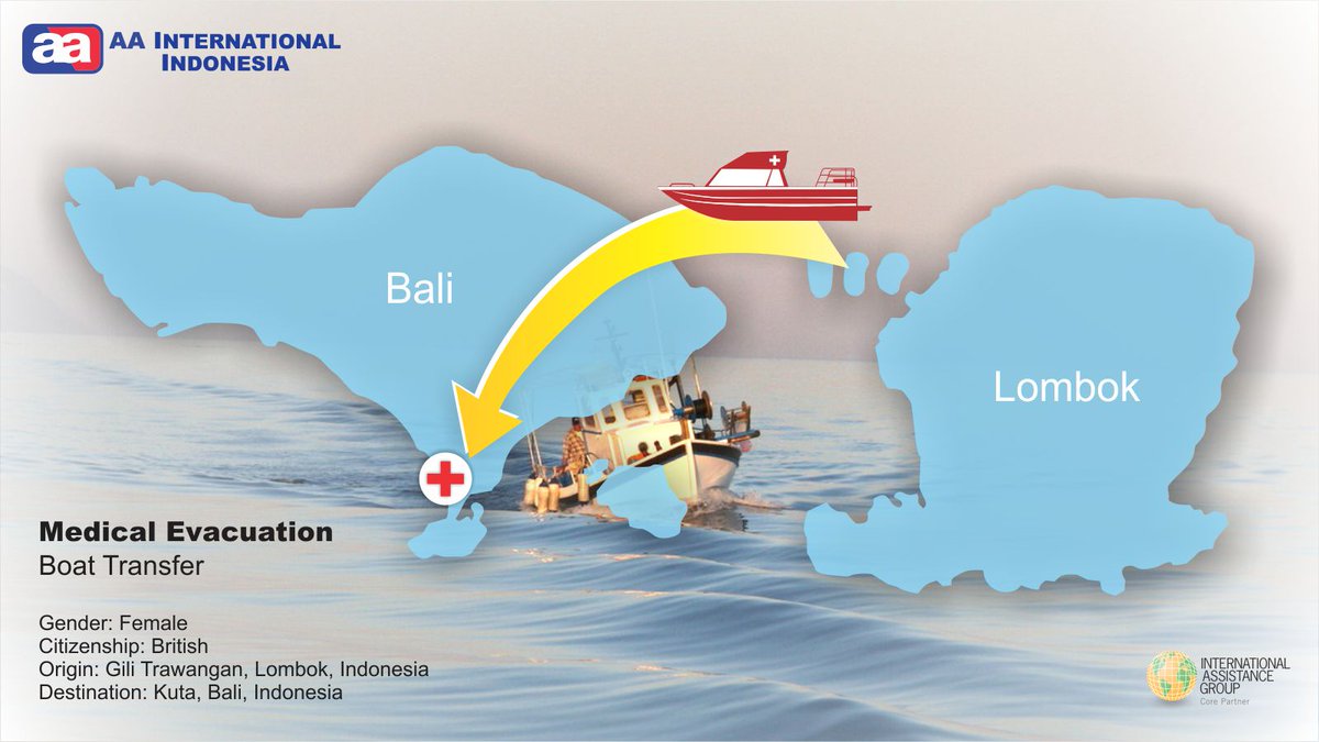 AAIIndonesia's tweet photo. Boat transfer on #medicalevacuation from Gili Trawangan to Kuta. We were transferred the member successfully in 3 hours. #emergency https://t.co/bjR9ByNG6t