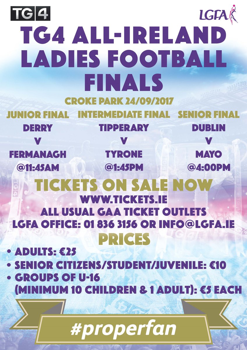 Win 2 Tickets to the <a href="/SportTG4/">Spórt TG4</a> All Ireland Finals, Retweet &amp; send your good luck messages to be in with a chance of winning #ProperFan
