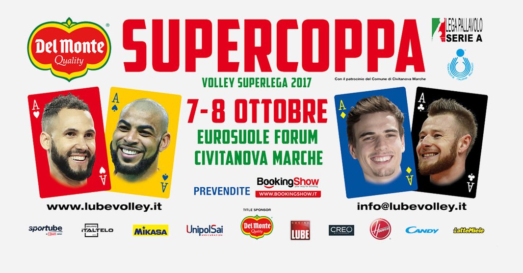 🏆 Del Monte® Supercoppa 2017 🏆
Sottoscrivi il tuo abbonamento e accedi a tutti gli eventi in programma 
👉 bit.ly/DelMonte_Abbon…