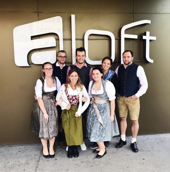 AloftMunich's tweet photo. Our team is in the right mood for Oktoberfest! #teamaloft #aloftmunich #aloft #wiesn #oktoberfest #munich https://t.co/DAtQ5BFrJk