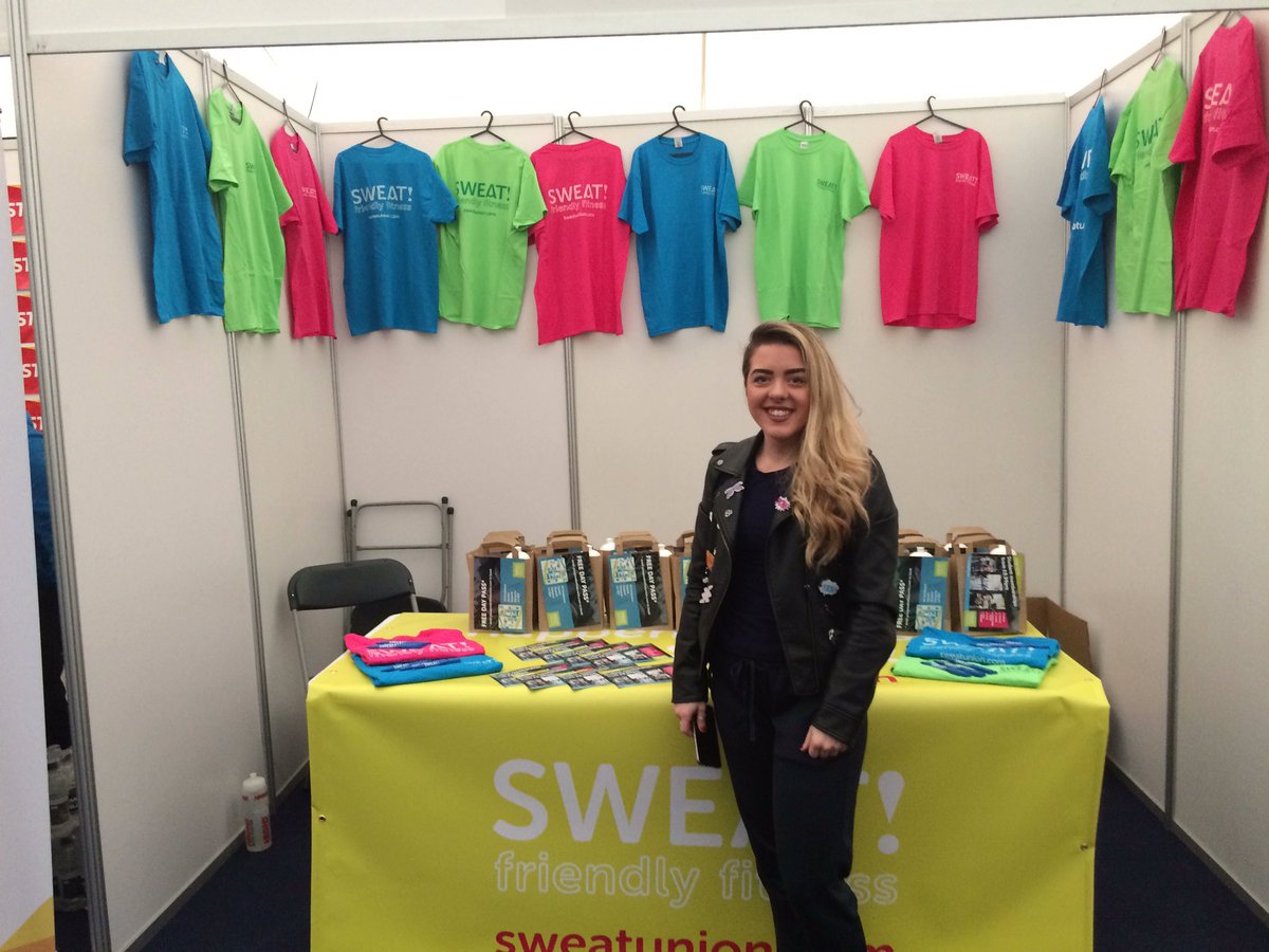We're flying the @sweatunion flag at #Glasgow #FreshersFair today. #freebees galore!