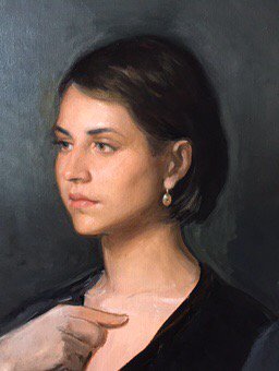 Matthew1collins's tweet image. Closeup of #Anais #oilpainting #sightsizemethod #lifesize #fromlife
