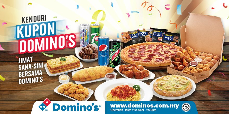 DominosMY's tweet image. Dalam banyak-banyak kenduri, kenduri apa paling best? Mestilah kenduri kupon Domino's!
Ini adalah thread #KuponDominos
