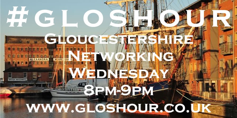 glhour's tweet image. It's #GlosHour Gloucestershire Hour tonight 8pm! Who's joining us? Would be great to have some new faces! gloshour.co.uk #EarlyBiz