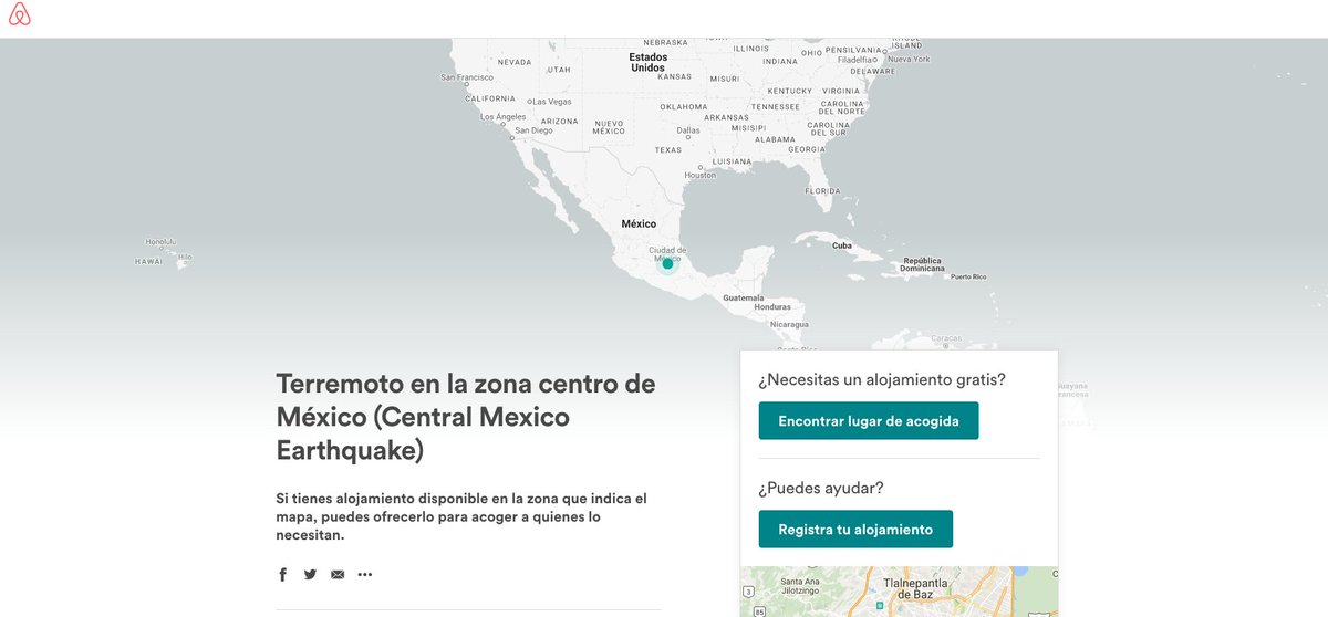 Airbnb activó su sistema de alojamientos gratuitos en CDMX por el #sismo  airbnb.mx/welcome/evacue… xataka.com.mx/otros-1/otro-t…  #FuerzaMexico