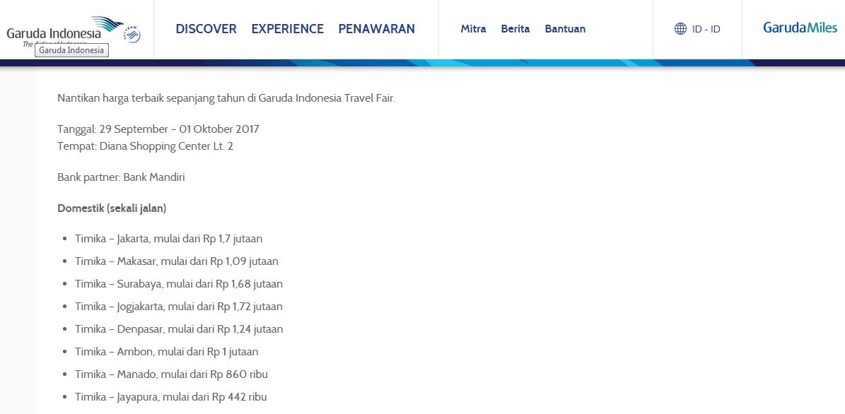 #GATF2017 <a href="/IndonesiaGaruda/">Garuda Indonesia</a> di <a href="/TimikaKota/">Timika Kota</a>