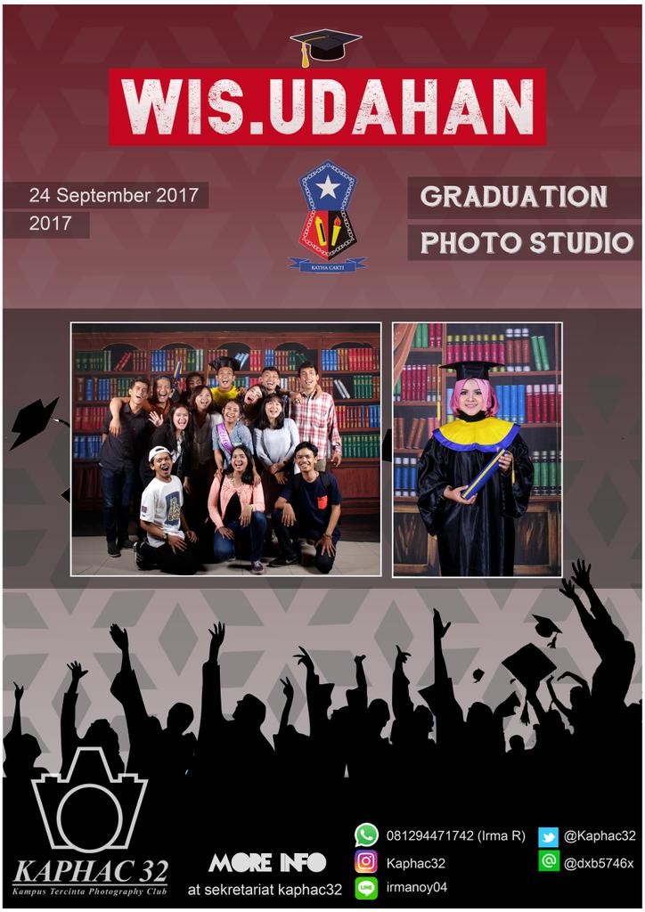 wis.udahan nih kuliahnya
yuk abadikan moment wisudanya,yuk daftar foto wisuda di kaohac32
more info bisa langsung hub cp yg udah tertera yaa