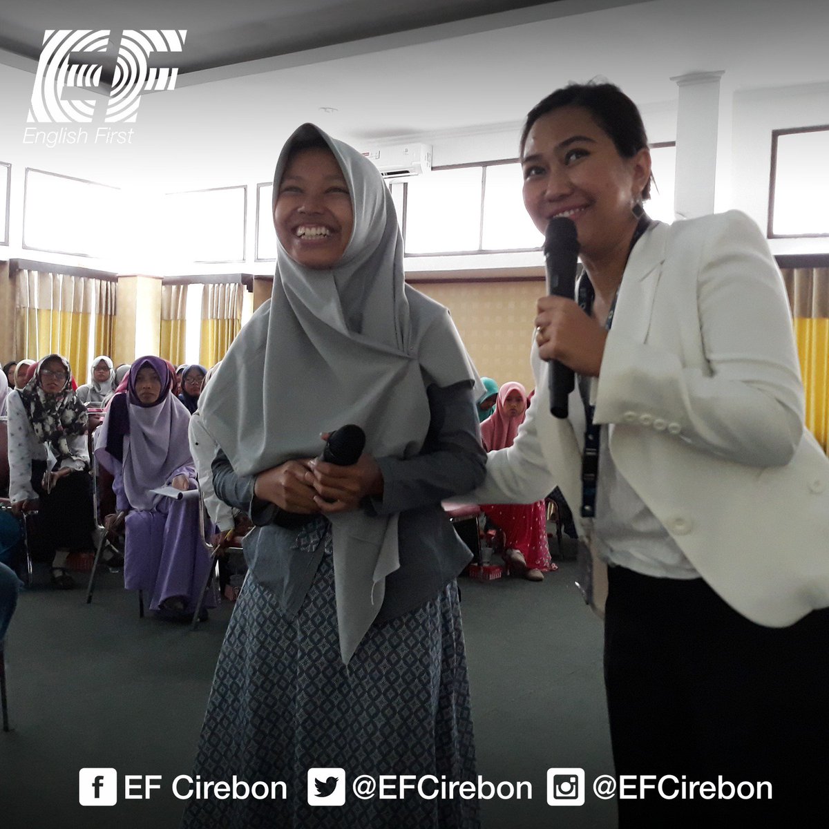 EFCirebon's tweet photo. Thank you IAIN Jurusan Tadris Matematika for having EF Cirebon today https://t.co/2WoohAL27W