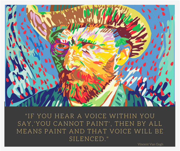 TrueSoulScience's tweet photo. If you hear a voice saying you can't paint, then by all means paint and that voice will be silenced #Vincentvangogh https://t.co/LQa4JmcdQM