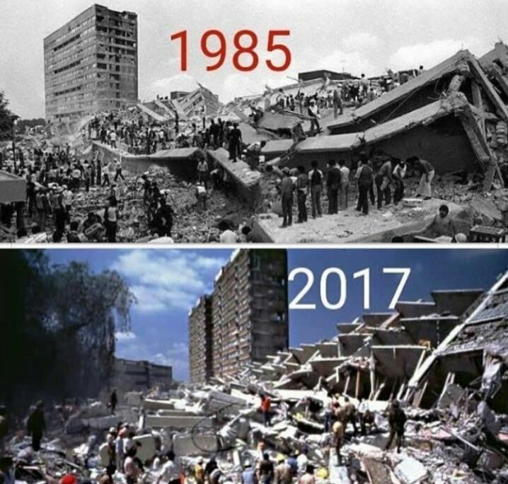 Questa foto sta facendo il giro del mondo, non ha bisogno di commenti #Terremoto #EarthquakeMexico #MexicoCity #mexicoearthquake