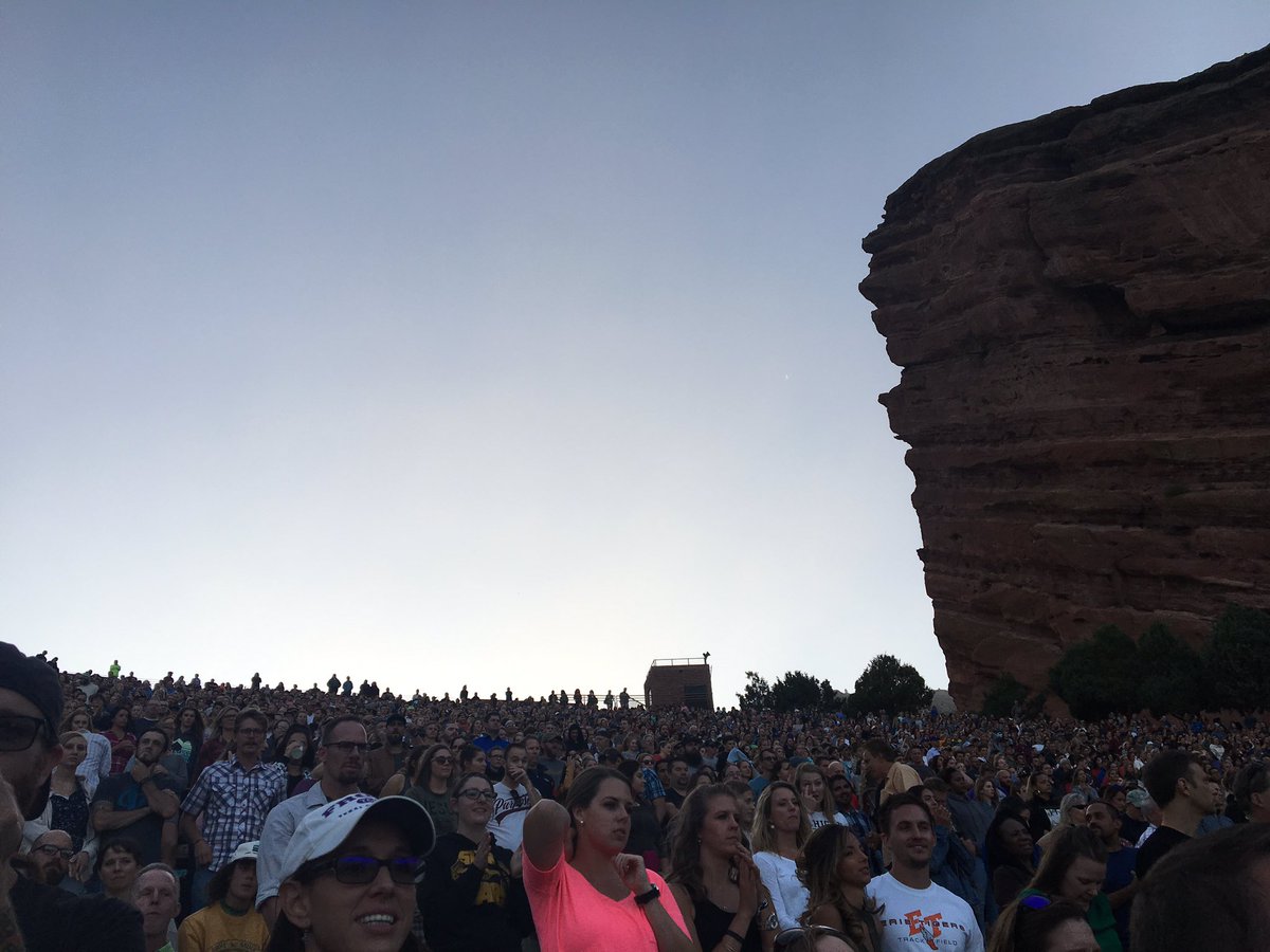 Incredible. Worshipping in this venue with some of my faves leading, unreal. #redrockamphitheater #worshipontherocks