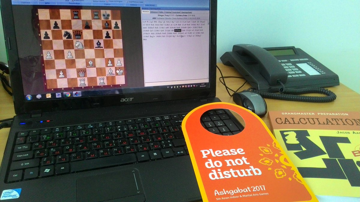 Please do not disturb. Preparation is in progress! #Ashgabat2017 #StartingTomorrow #Chess