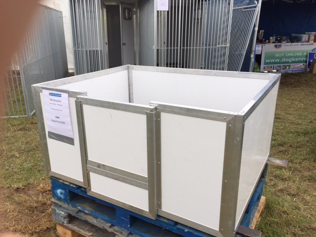 Slaneyside's tweet image. Easy to assemble Thermal Whelping Beds. Reduced from €370 to 320 till Thursday. We're at Stand 77 #Ploughing17. Call or email to reserve.