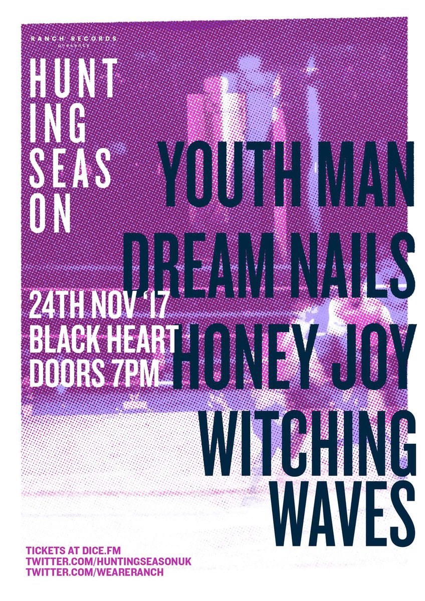 We're back! <a href="/youthmanband/">Youth Man</a> + Dream Nails + Honey Joy + <a href="/witchingwaves/">Witching Waves</a> down at the @ourblackheart. £5. Tickets on <a href="/dicefm/">DICE</a> #punx #punkrock 😈