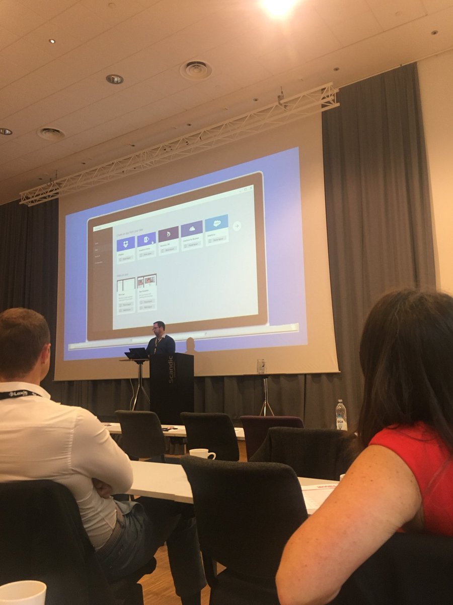 kurthatlevik's tweet photo. At the #DynUG Norway where Microsoft is presenting Common Data Services are named as the “Glue” in the #D3FO platform. https://t.co/bSaTCsNF3Q