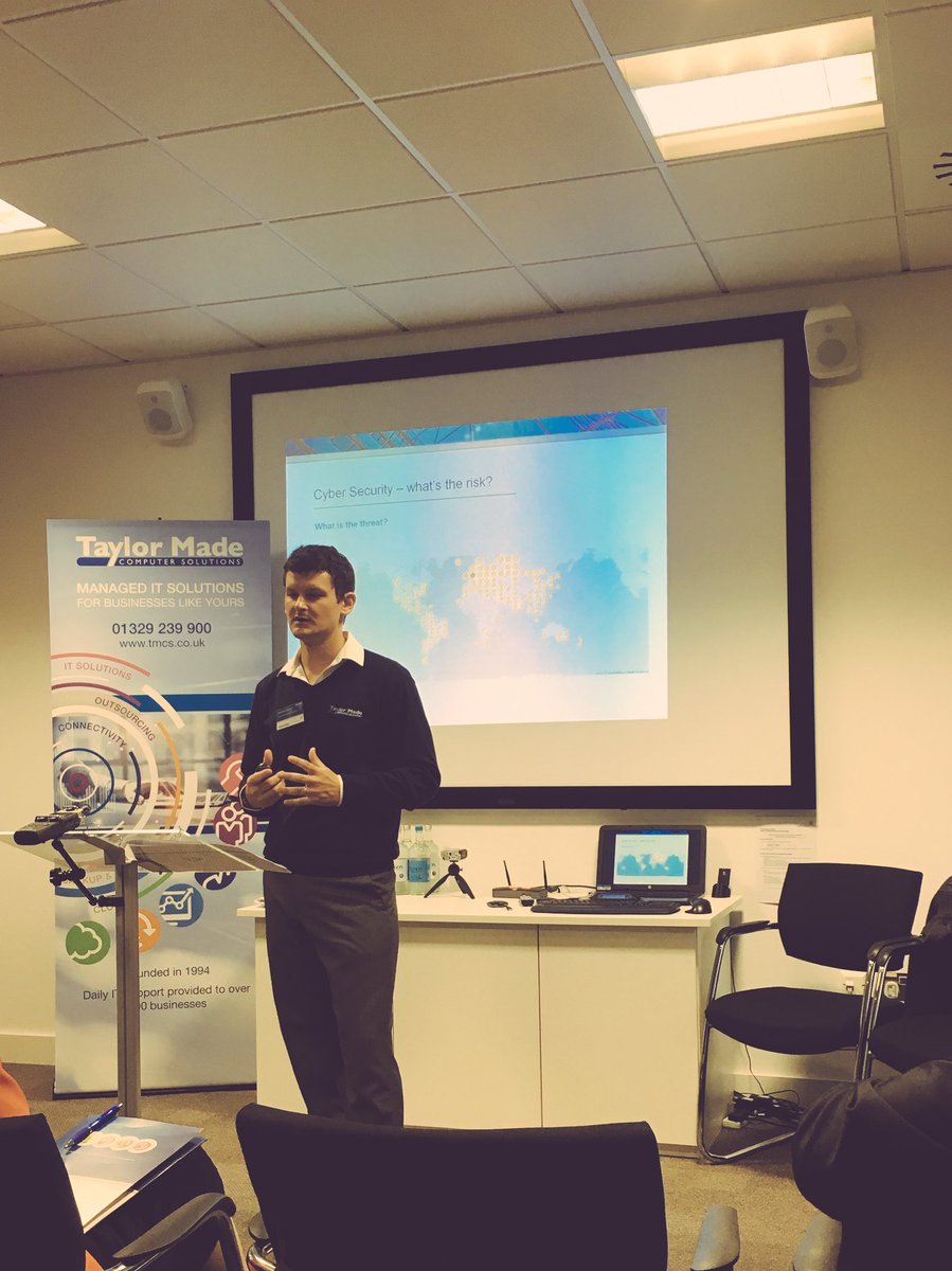 GCI_Cliff's tweet photo. @TaylorMadeCS Technical Director Matthew Faulkner is talking Cyber Security this morning @coffin_mew https://t.co/Qjta4YqjHU