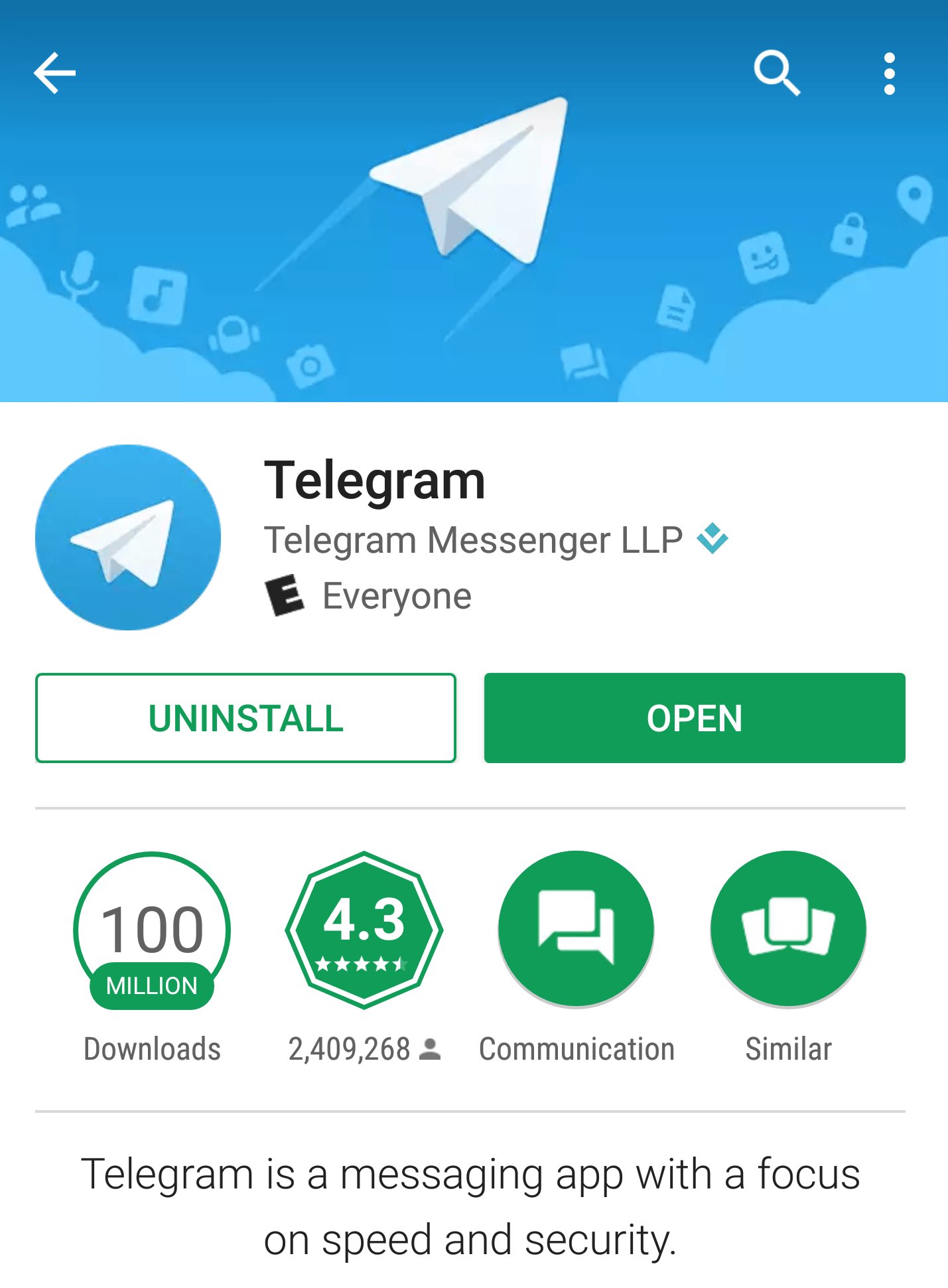 Telegram установка