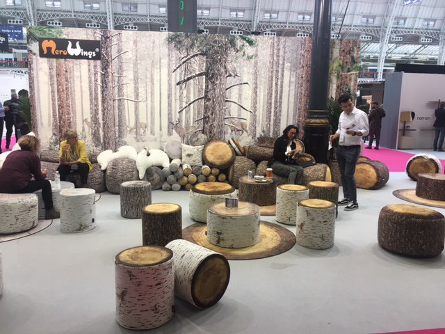 theconnectionph's tweet photo. How very #hygge. Lookalike logs that are comfy stools and pouffes. Inspired! #100design #MeroWings https://t.co/asdfNqvI6E