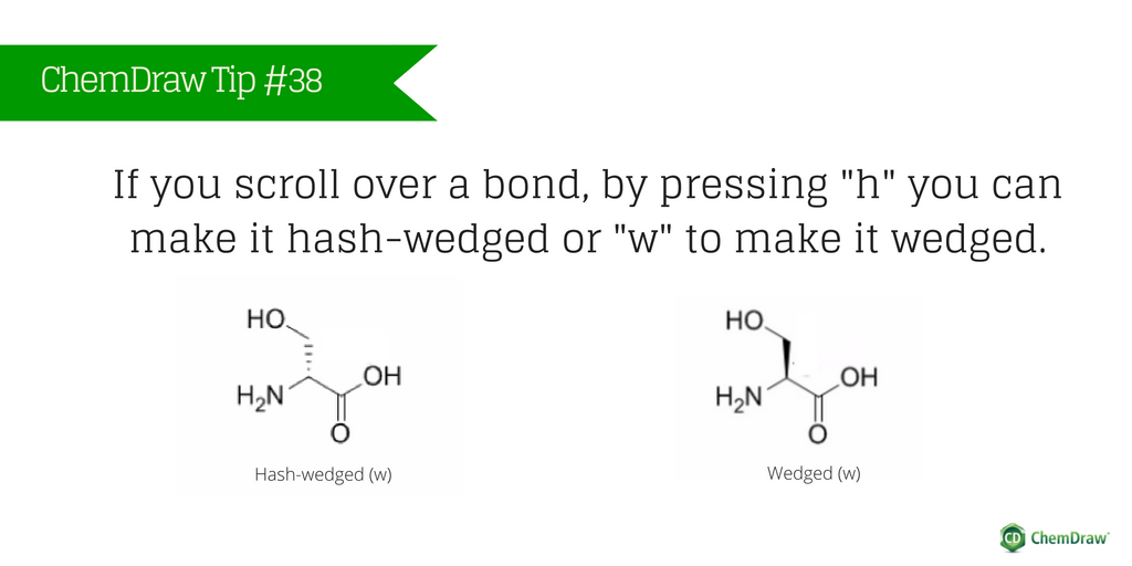 ChemDraw's tweet photo. Hash wedged or wedged? That's today's #ChemDrawTip https://t.co/9LG44yErP5 https://t.co/wXxKM18UBc