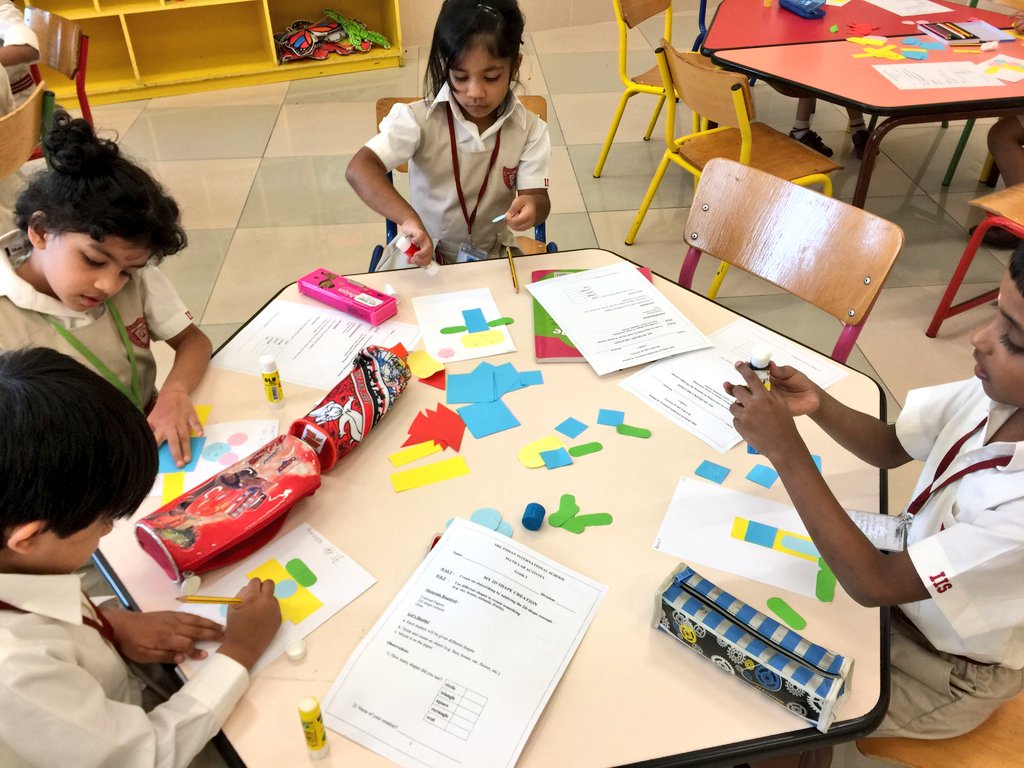 IIS_DSO's tweet photo. Students doing what they do best! Using their #imagination to create #ThingsAroundUs with #shapes! https://t.co/Q8OpJ9Ak4m