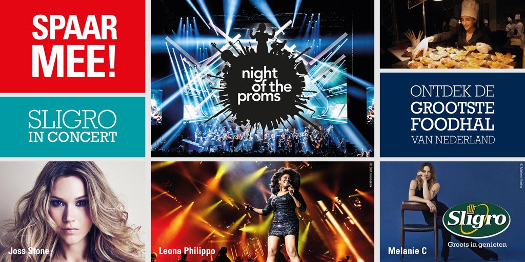 Spaar mee voor Sligro in Concert' op 20 &amp; 21 november in Ahoy Rotterdam! Meer weten? bit.ly/2mHfJbC #Sligro #Ahoy