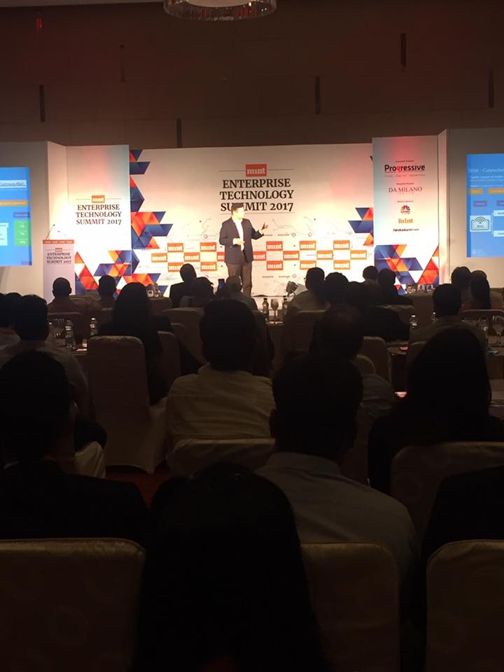 MintEventsLive's tweet photo. Jaideep Mehta, @IDC delivering a keynote on 'IoT and AI: Enablers of a Digital Business' at Mint Enterprise Technology Summit 2017
#MintTech https://t.co/JLLNZLR4SM