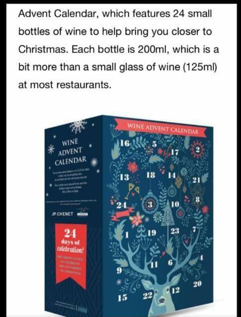 TroyPackaging's tweet image. So apparently this #Wine Advent Calender is coming to #Aldi in November 😱😜🍷🥂
24 x 200ml bottles of wine!! Oh God😱
Tag someone who needs this