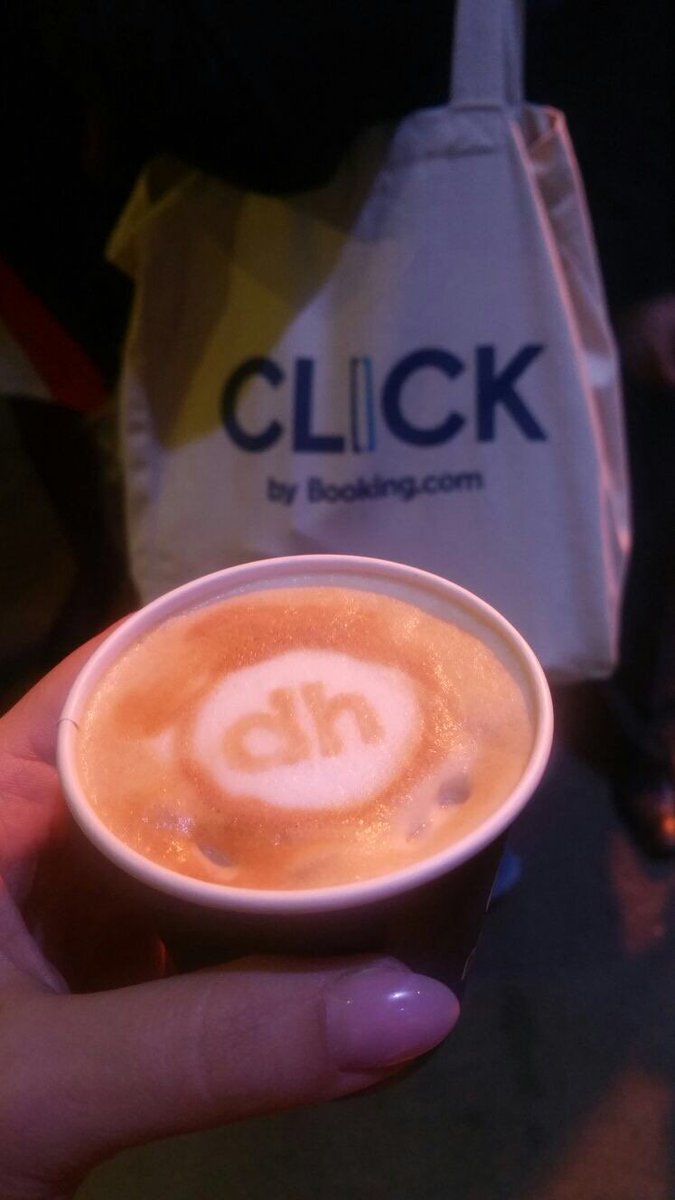 Sharing our passion for hospitality. Ever had your own personalized cappuccino? #click2017 #differenthotels #happywhenyouare <a href="/bookingcom/">Booking.com</a>