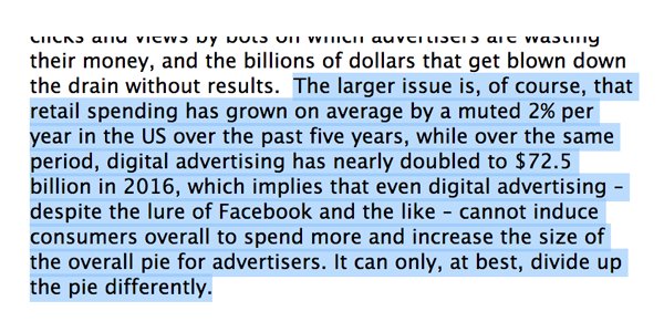 adjoy's tweet photo. The digital advertising pie isn't getting any bigger. We have to be better. #adfraud #adtech https://t.co/RlbVVFfnkv https://t.co/ePKGyxNMMu