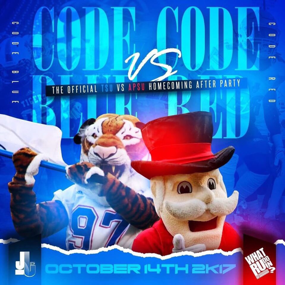 MaccDaaddy_'s tweet image. #CodeBlue 👀 10/14 The Official Tsu Vs Apsu Hocoming Afterparty 🔥 More Details Coming 🔜 #TsuHc2k17 #ApsuHc2k17 #Tsu20 #Apsu20 #Tsu21 #Apsu21