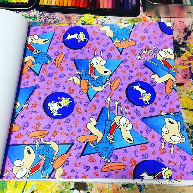 AbbysRadArt's tweet photo. Rocko Coloring Page #RockosModernLife #TheSplatColoringBook #90sNickelodeon #ColoringThe90s #AdultColoring #PrismaColorPencils #90s https://t.co/VwlViq9Hzo