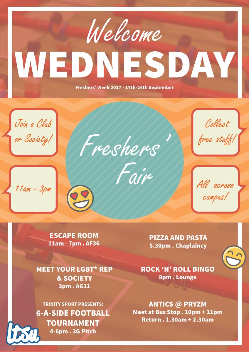 LeedsTrinity's tweet photo. It's a busy day on campus today! We have the Freshers' Fair, the @LTUVolunteering Fair, and plenty more! #LTUintro https://t.co/vjjEMYf56e